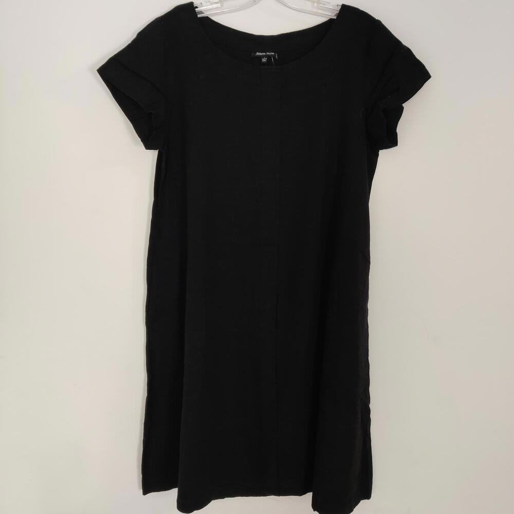 Athena Marie Women's A-line Midi Dress Size Large Linen Tunic